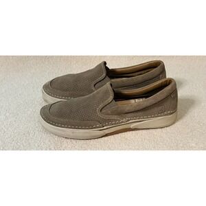 Sperry Top Sider Men's Cruz Slip-on Suede Taupe Shoes Loafer 9M D15-61432